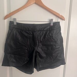 Commando Small Black Faux Tailored Leather Shorts